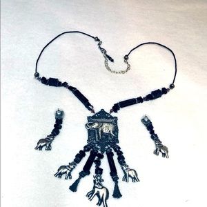 Elephant Necklace + Earrings. Custom Designed-Fab!